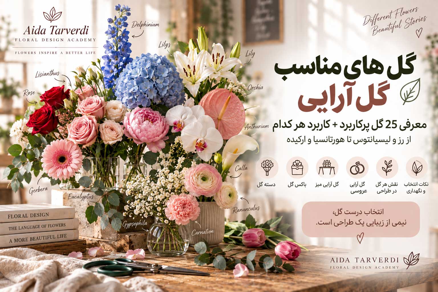 گل های مناسب گل آرایی